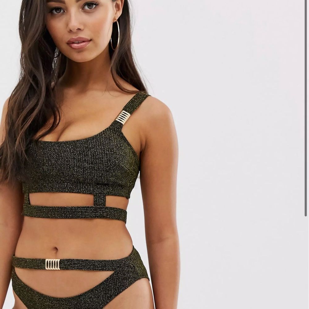 Black and gold bikini